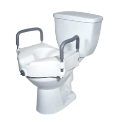 Toilet Seat Raiser with Armrest