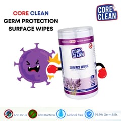 Core Clean Surface Wipes Lavender(100 Pulls)