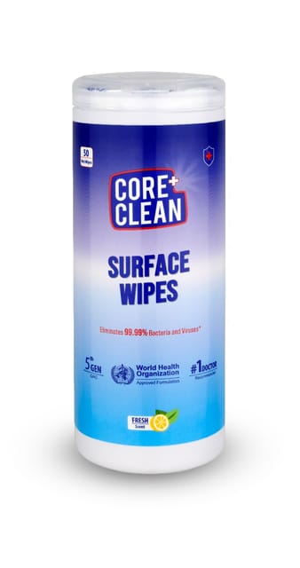 Core Clean Surface Wipes Frisk Duft (50 Træk)