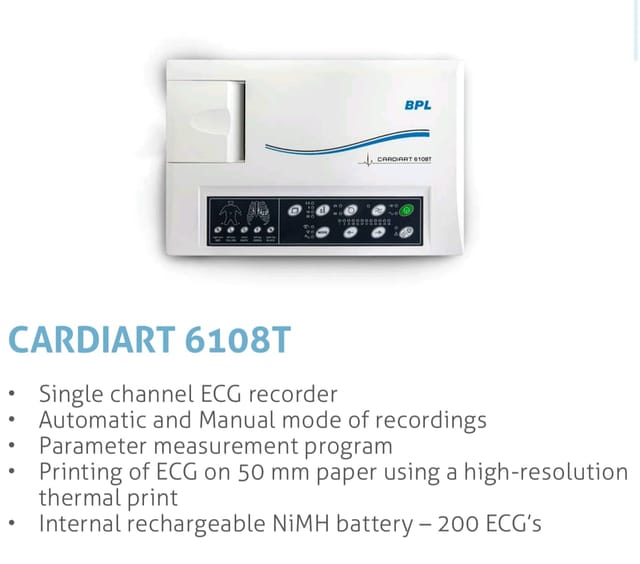 CARDIART 6108-T (مسجل ECG أحادي القناة)